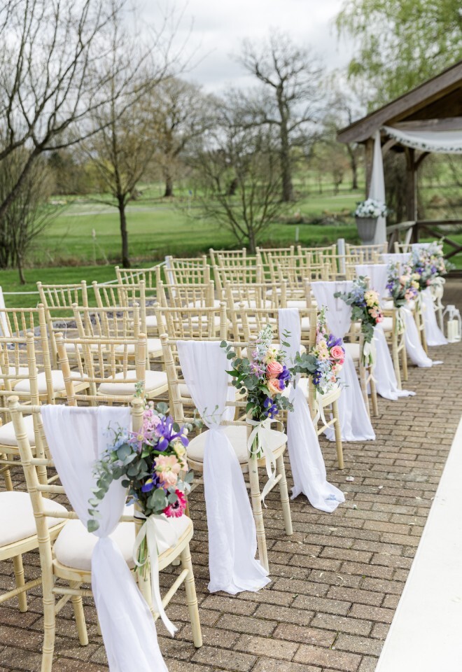 Outdoor Ceremony Chair Decor 