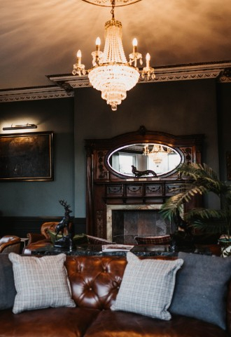 Lounge at Auchen Castle - romantic castle wedding venue in Scotland