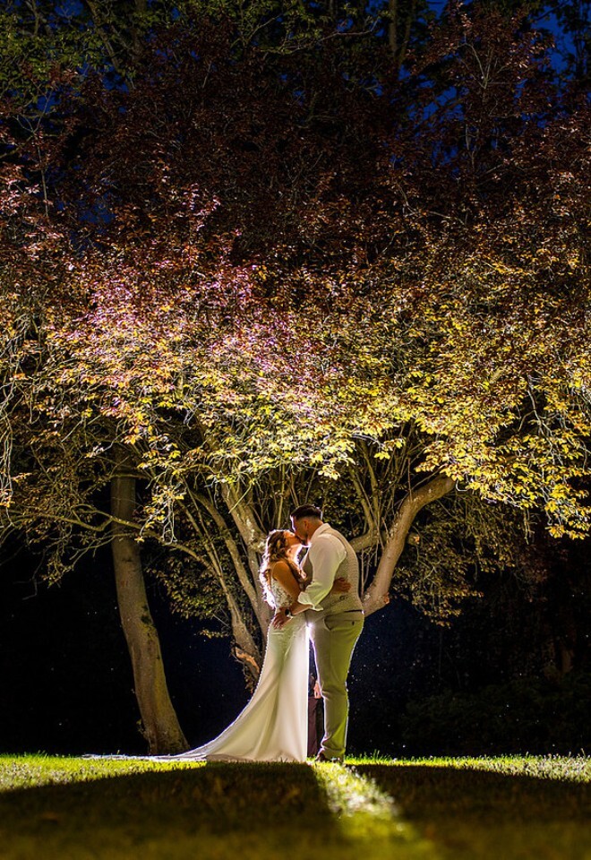 Woodland themed wedding venue and hotel on site
