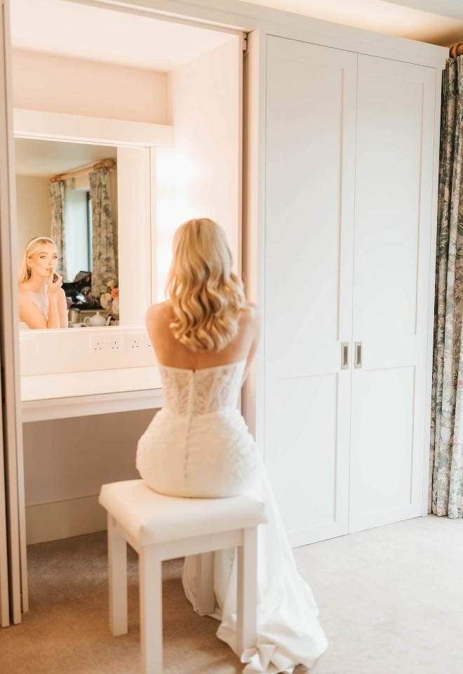 Bride getting ready