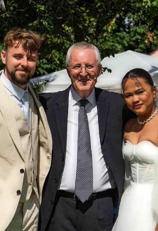 Bride and groom with civil ceremonies Essex