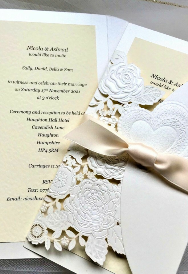 Laser Cut Gatefold Wedding Invitations