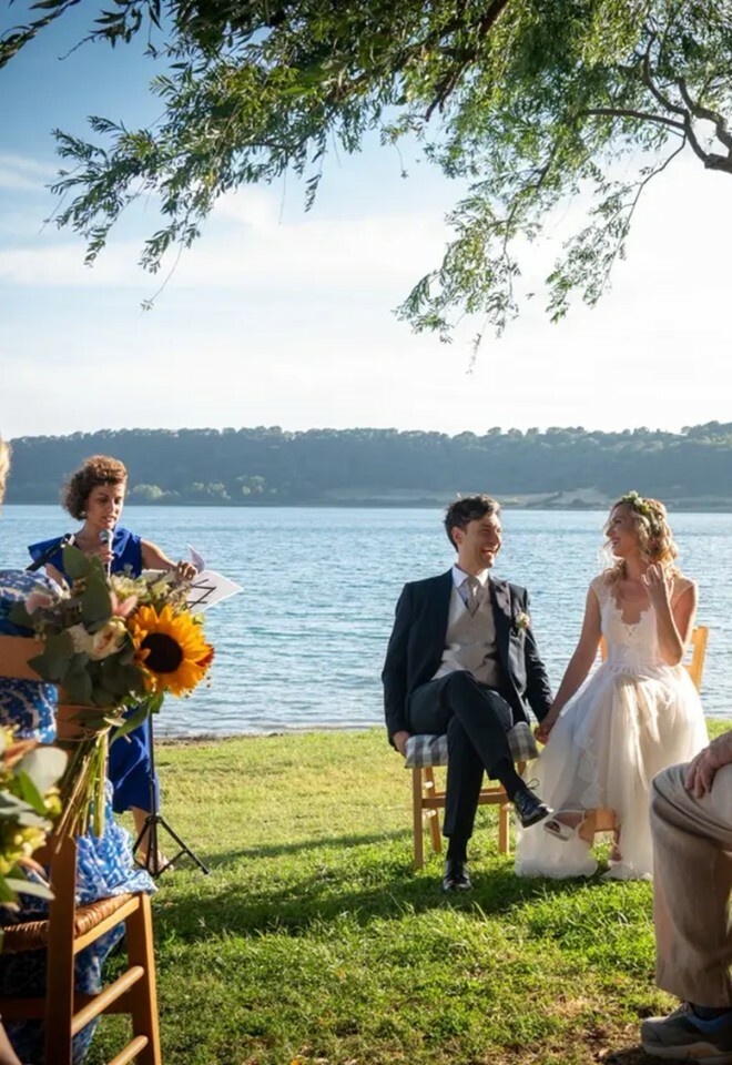 Francesco (IT) and Kristin (USA) Rome lake wedding