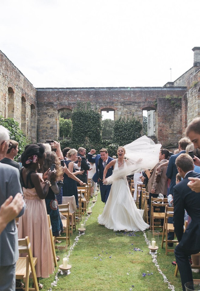 Just Married at Newburgh Priory in Helmsley