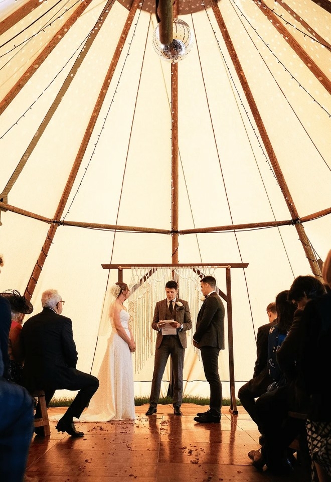 Tipi wedding ceremony
