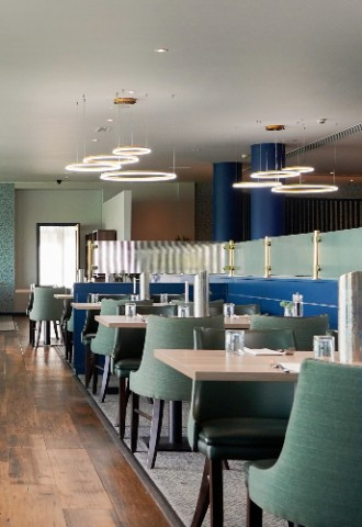 The newly refurbished Brasserie Restaurant at De Vere Cotswold Water Park.
