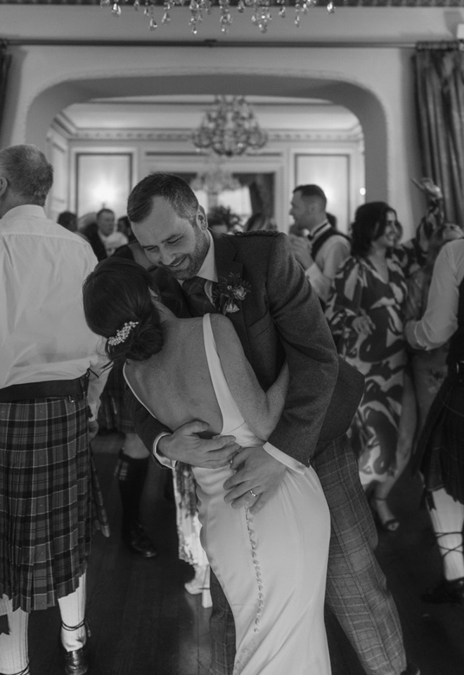 First Dance Castle Wedding Bride and Groom