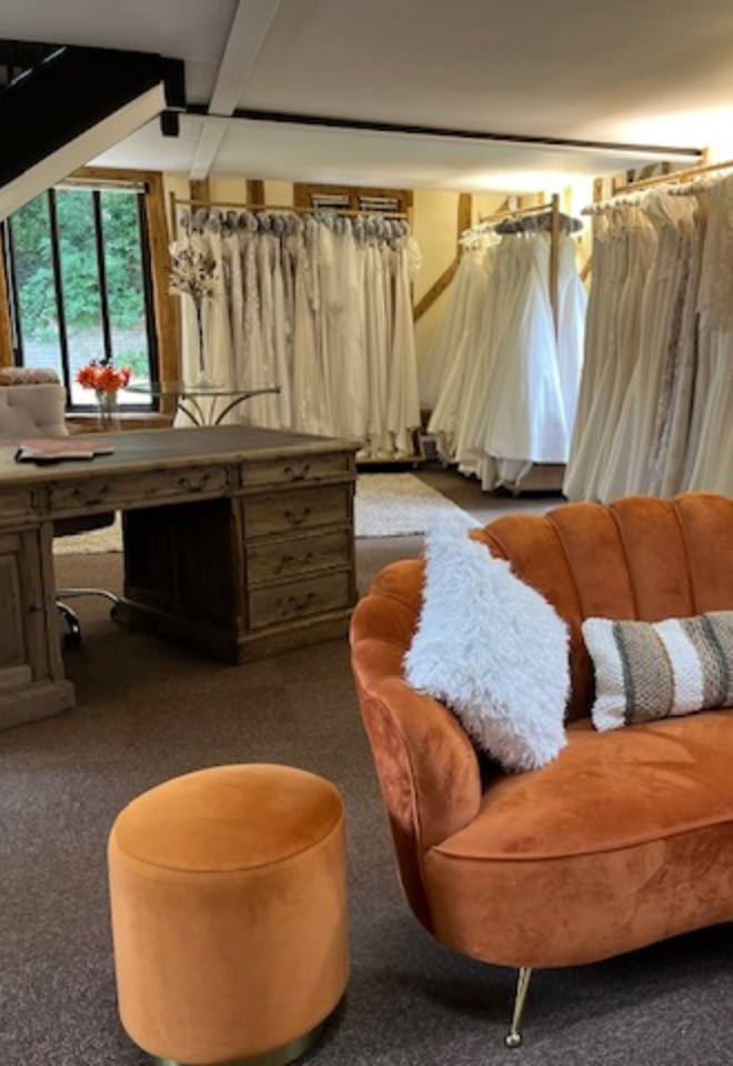 Lounge space at Broomvale Bridal Barns