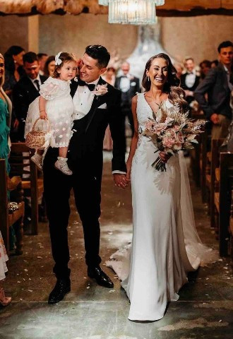 Just Married At The Alter