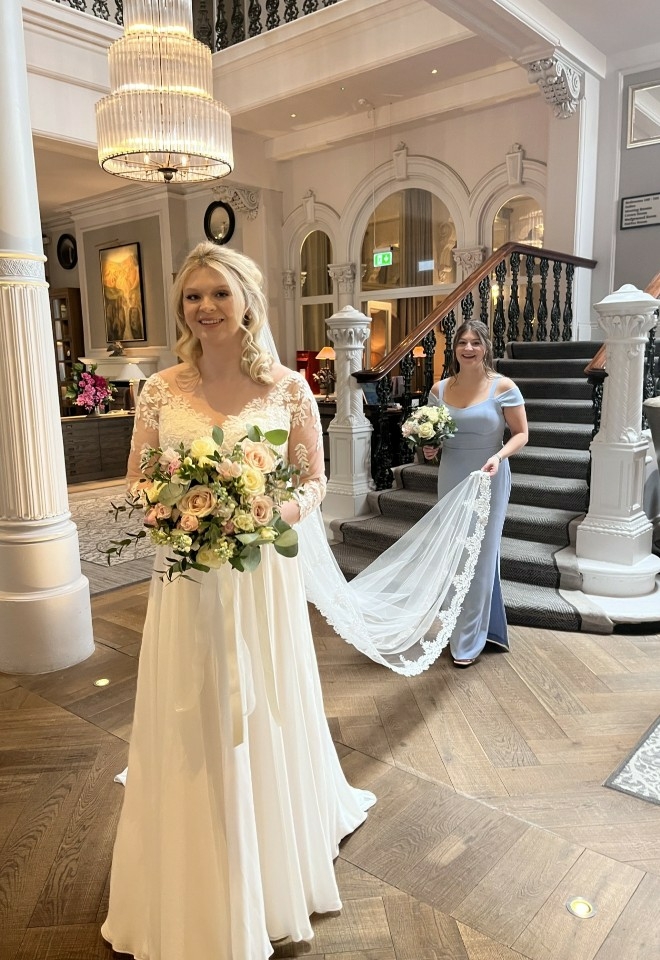 Bride before her entrance. Shot by Love Stories Live Wedding Content Creator. 