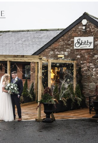 Outside of Skitby Wedding Barn in Cumbria