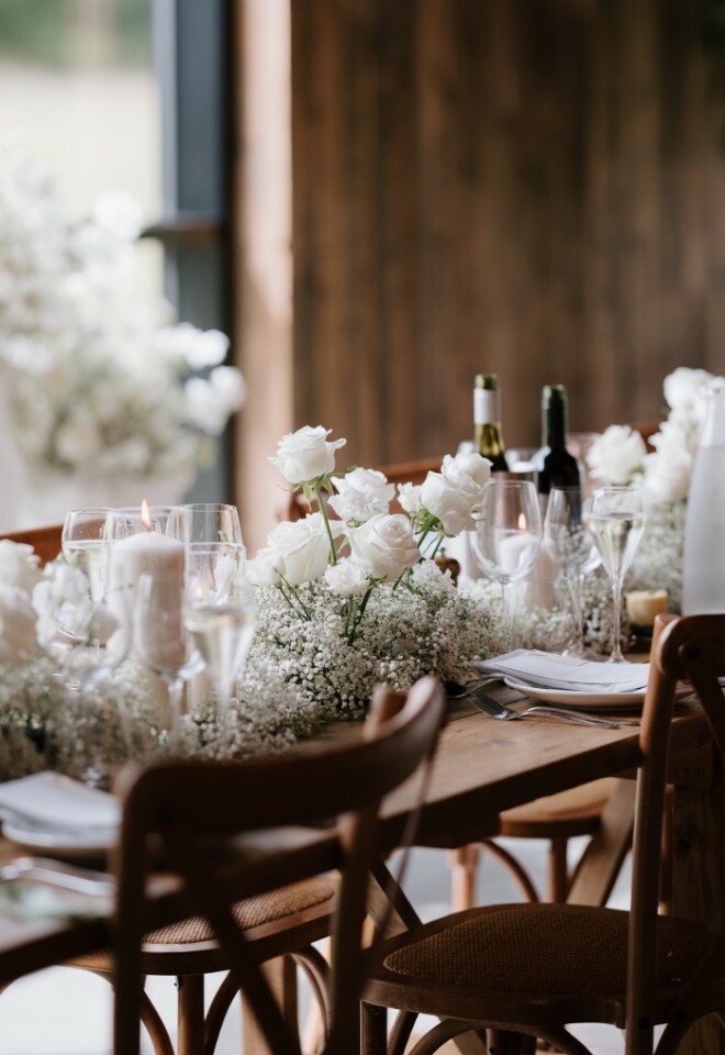 Table decor on top table