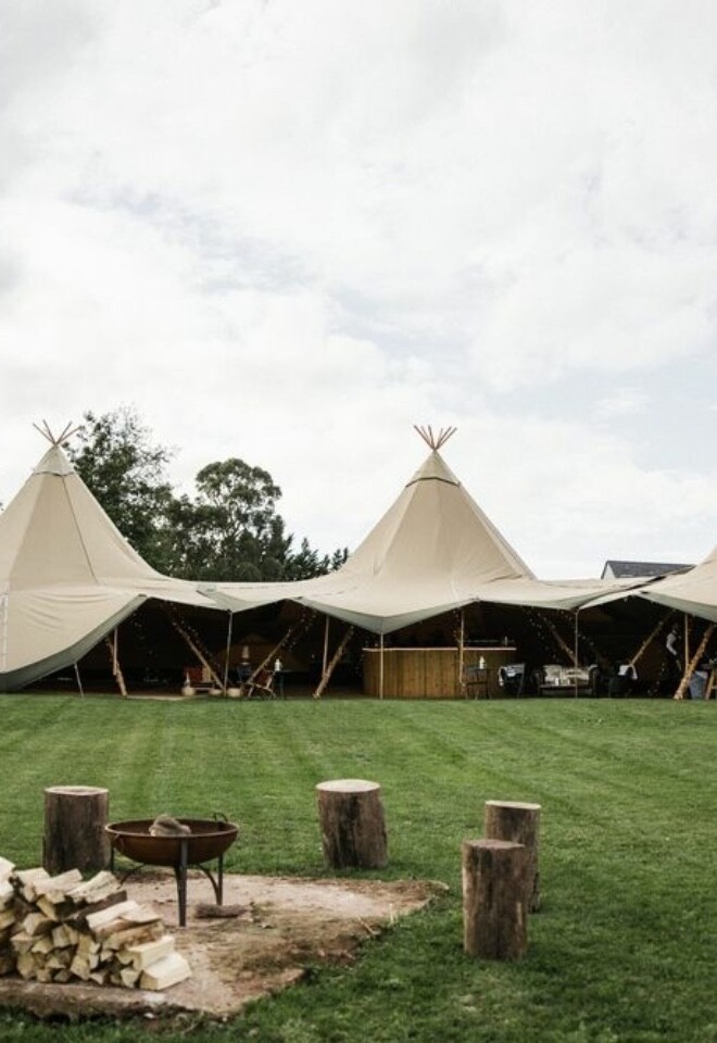 Three tipi setup