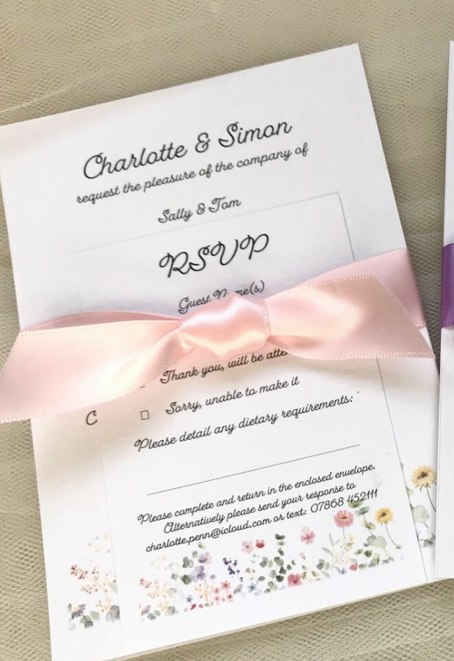 Wild Flower Wedding Invitation Set