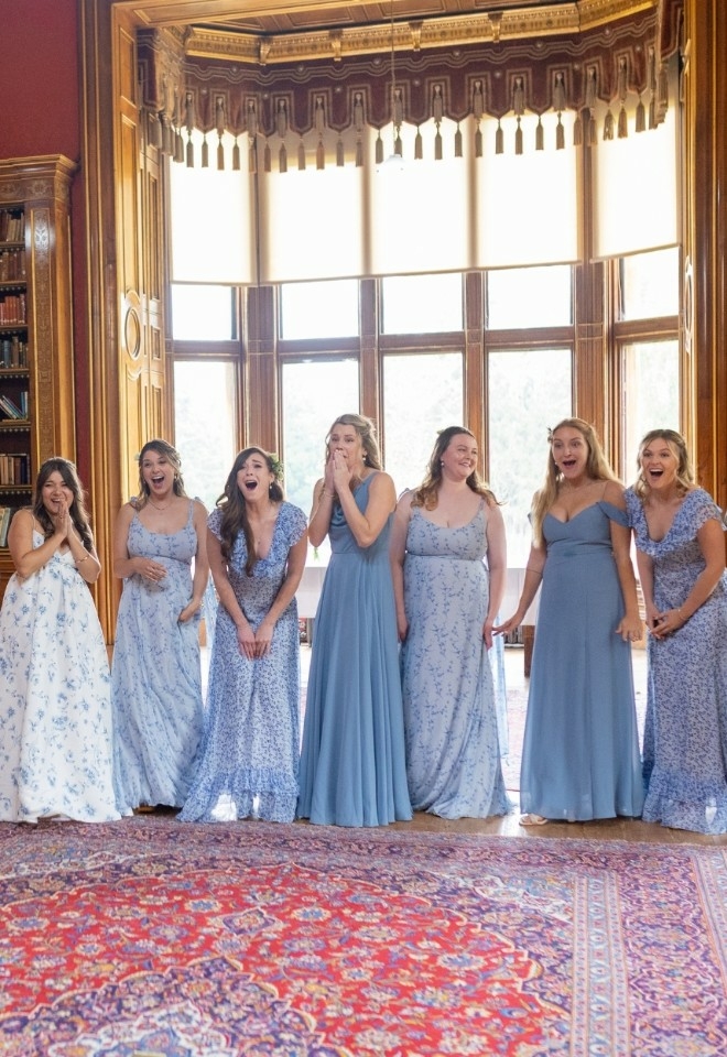 Westonbirt House Bridesmaids in the Library