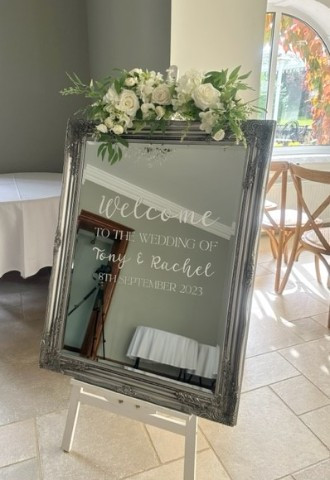 Welcome Mirror Sign