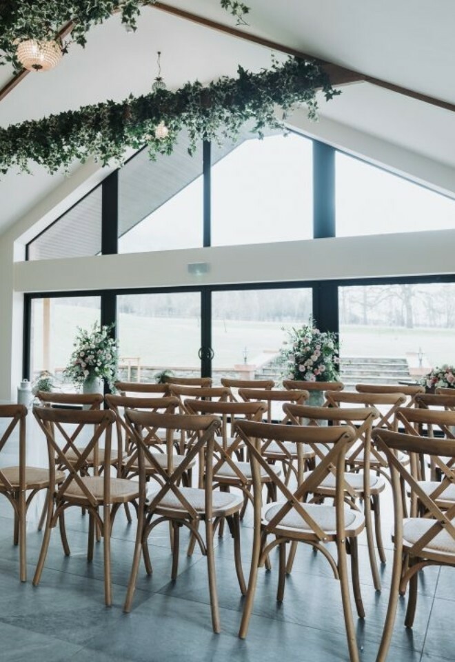Modern wedding ceremony space new house farm