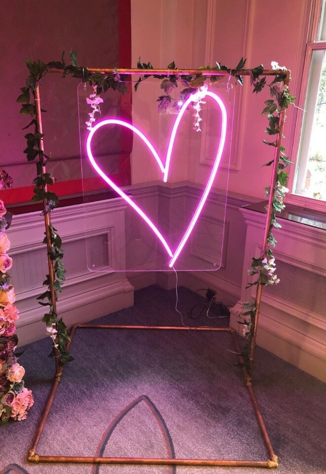 Neon love heart sign from WA Carr & Son