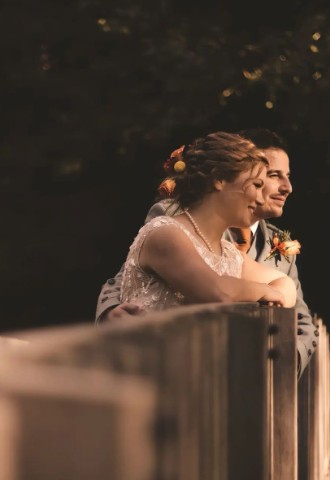 Wedding couple in grounds at Melville Castle - a castle wedding venue in Edinburgh
