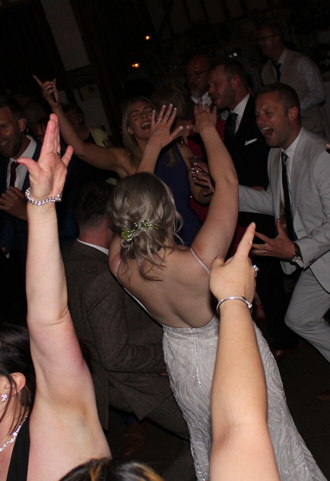 Suffolk wedding DJ high energy dancefloor photo