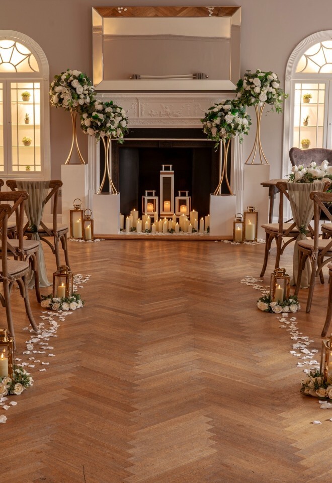 Wedding ceremony inside hotel
