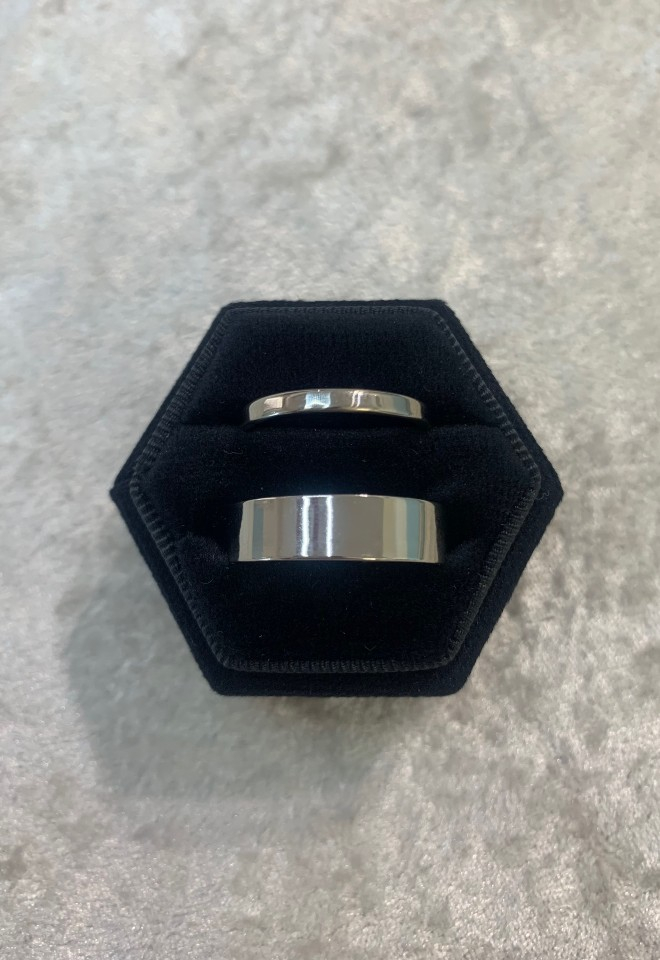 hand made bespoke wedding rings for him and her