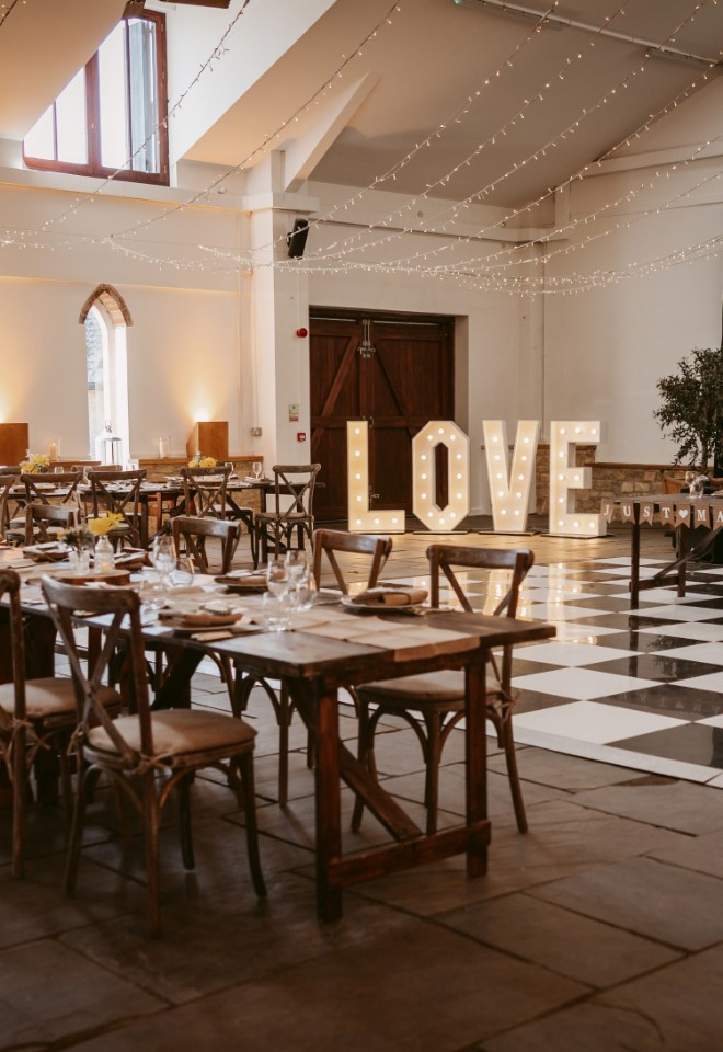 Worton Hall Rustic Table Reception 