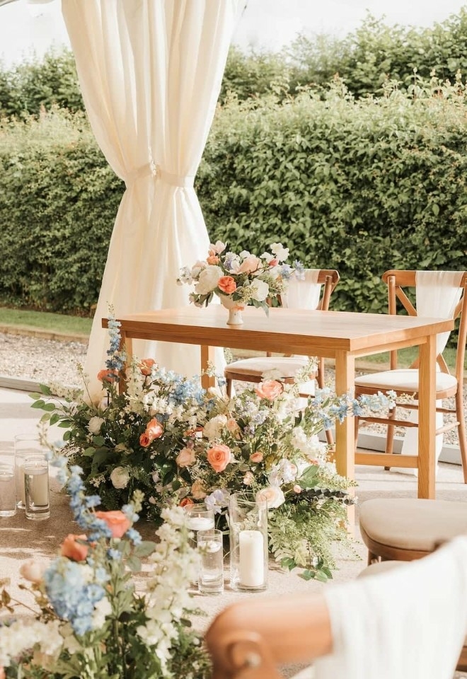 Ceremony in the marquee