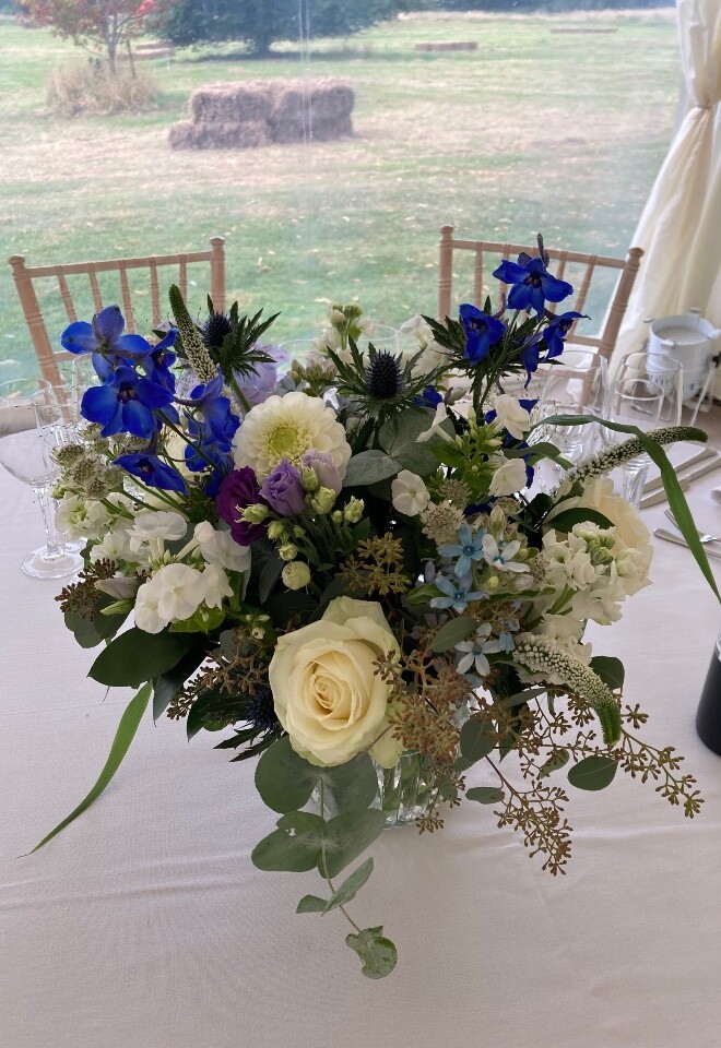 Table centrepiece at the beautiful Kingston Bagpuize House