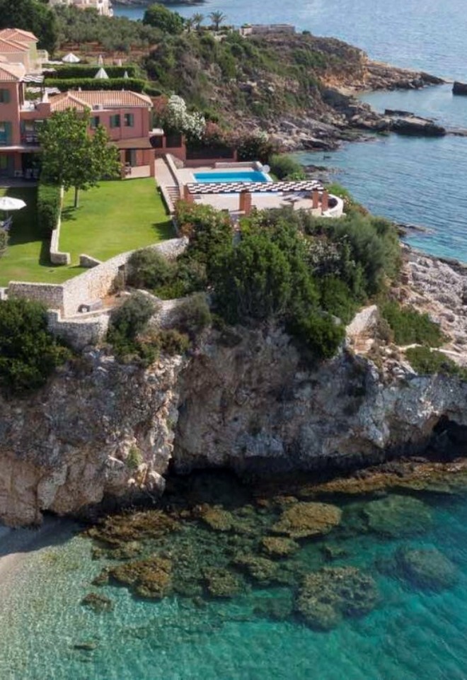 Villa Brio waterfront wedding venue in Kefalonia overlooking the Ionian Sea