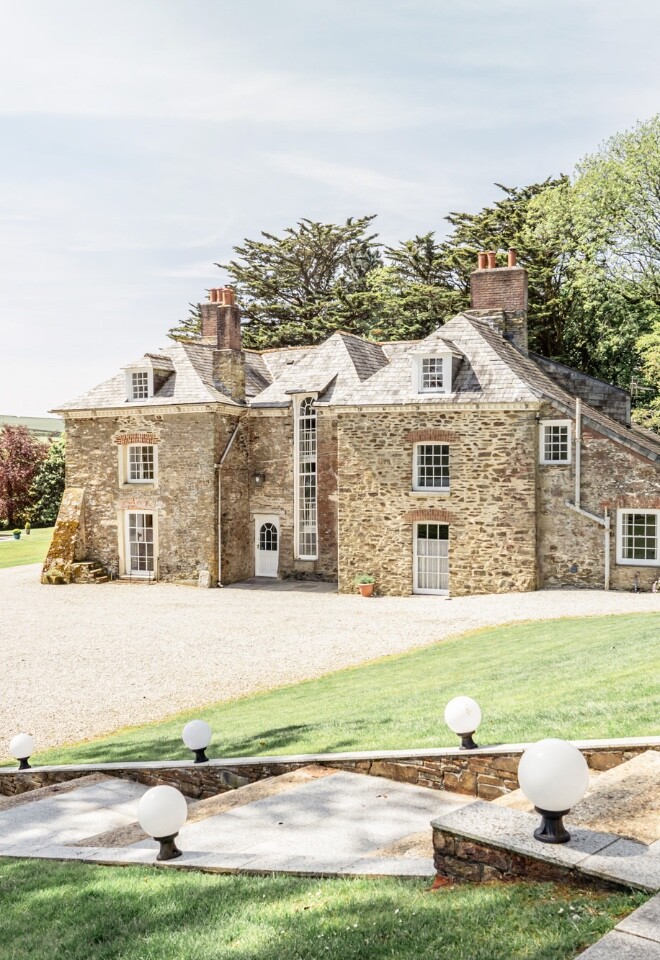 Manor House and Steps to the barn 