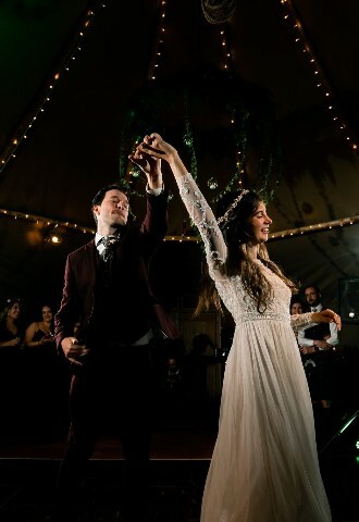 JAVA Tipis First Dance during rustic tipi wedding
