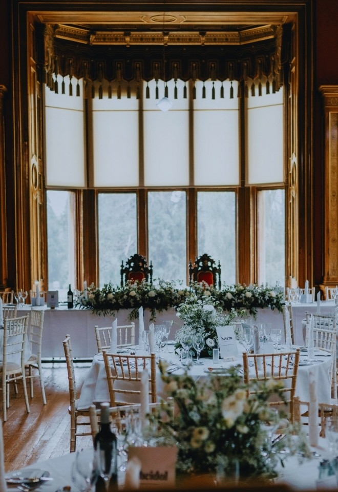 Westonbirt House Wedding Breakfast Library