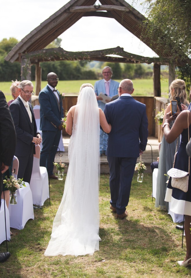 An outside ceremony at The Clifden Arms
