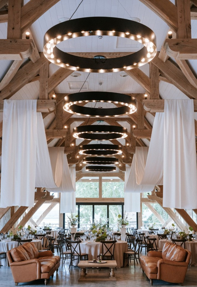 Barn wedding breakfast at The Harty Estate in Kent