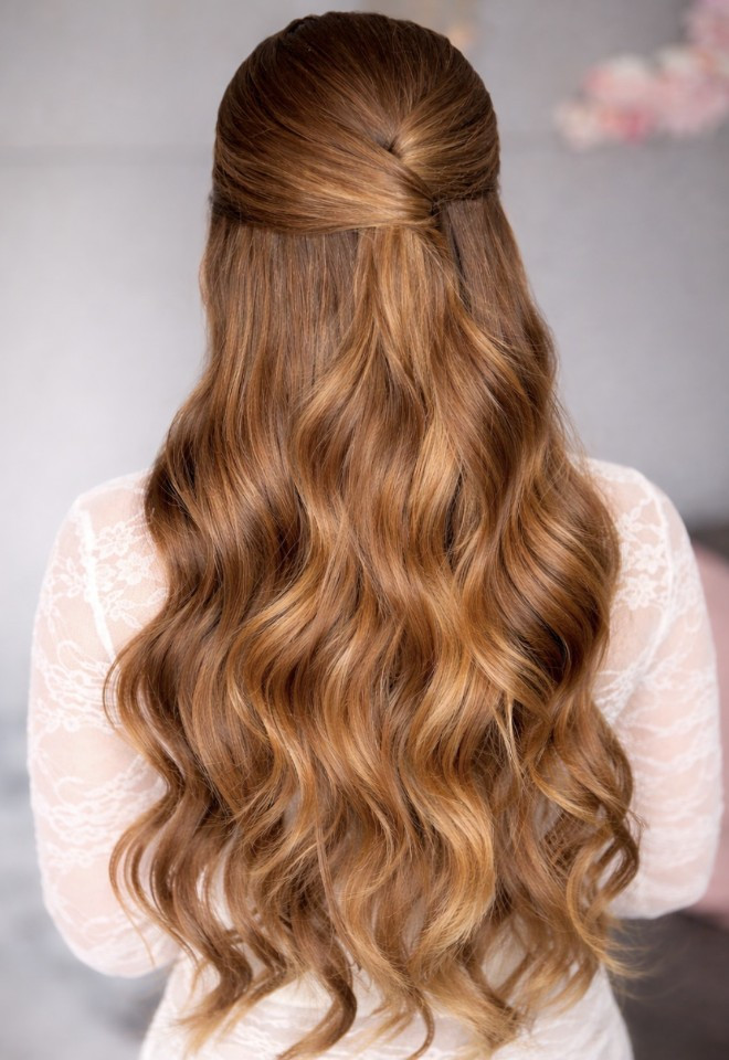 Half up bridal hair