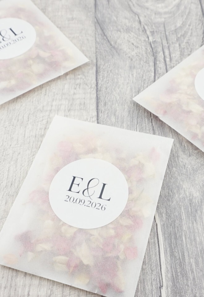 The Dried Petal Companys Glassine Confetti Envelopes Personalised Tranquil