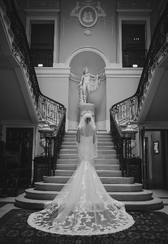 wedding veil - grand staircase Sledmere House