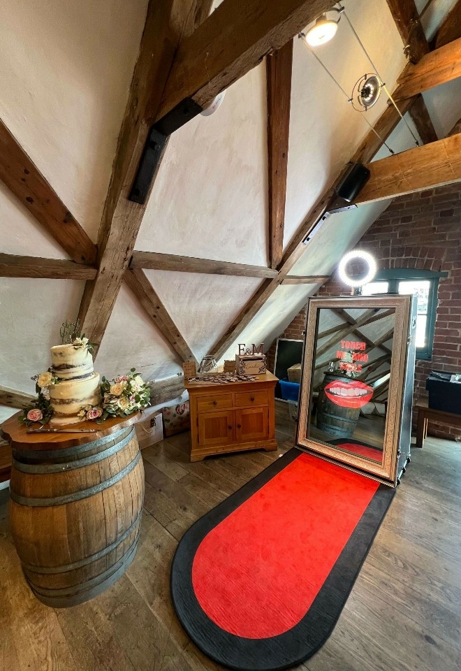 Magic mirror with red carpet