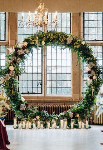 moxhull hall wedding decor by make it special events floral arch