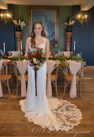 Bride with bouquet