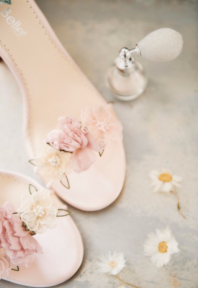 Bella Belle shoes detail at Prestwold Hall Weddings by Stuart Wood