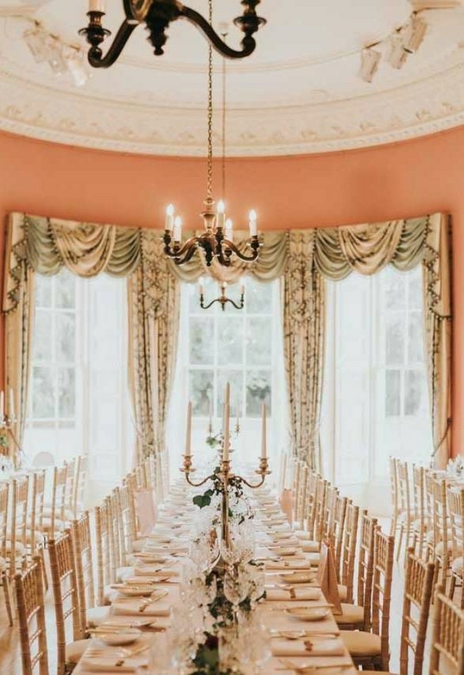 Wedding Breakfast inside Winton Castle