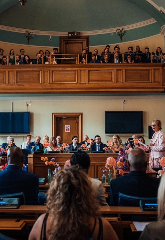 Wedding ceremony in Lambeth Town Hall