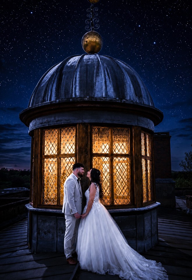 Moody Photo of Bride & Groom