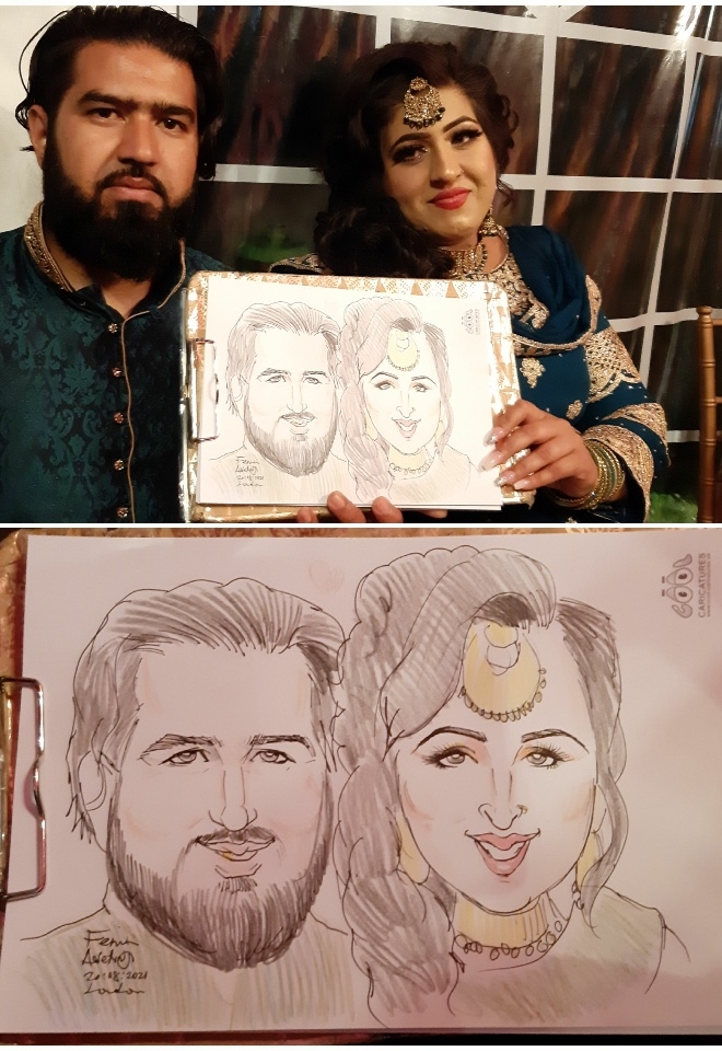 Indian Wedding Caricatures London UK