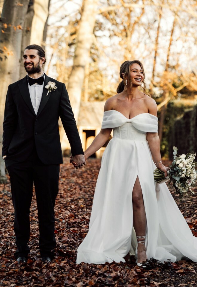 Bride and Groom in the grounds