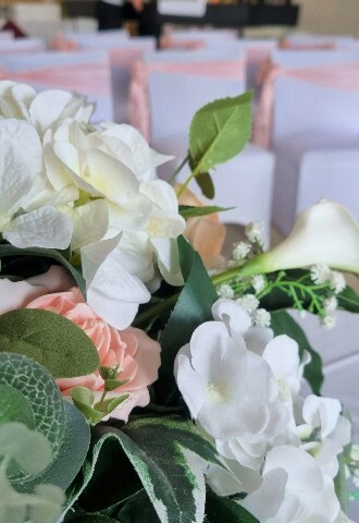 Registrar tables with guest seating