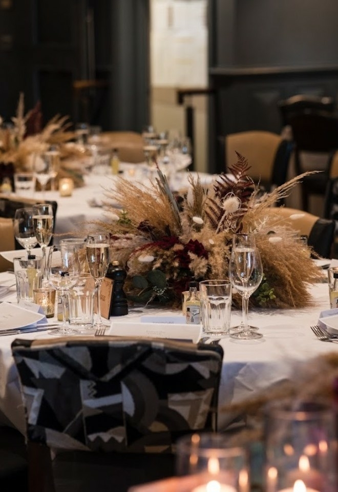 Boho Style Wedding Tables at Hotel Du Vin Newcastle