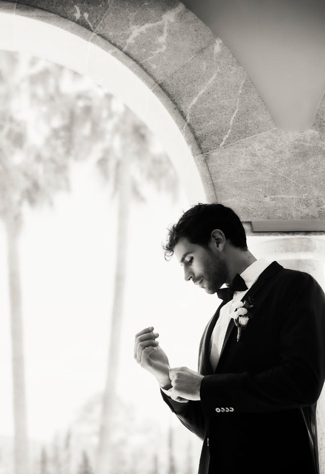 Mallorcan Wedding groom getting ready at Sa Casa Bona by Stuart Wood
